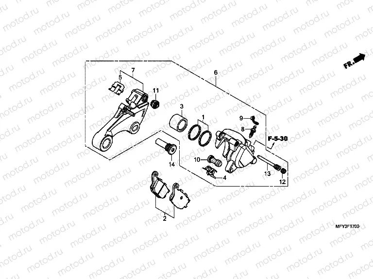 F-17 REAR BRAKE CALIPER
