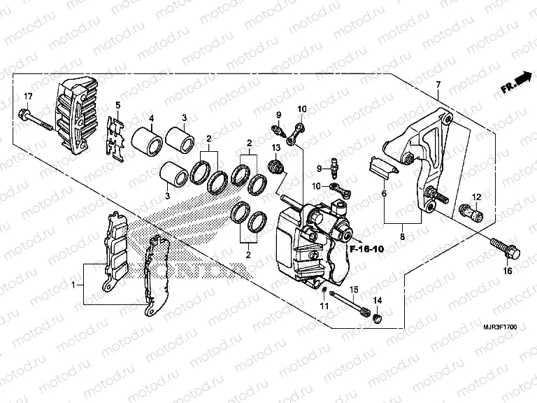 F-17 REAR BRAKE CALIPER