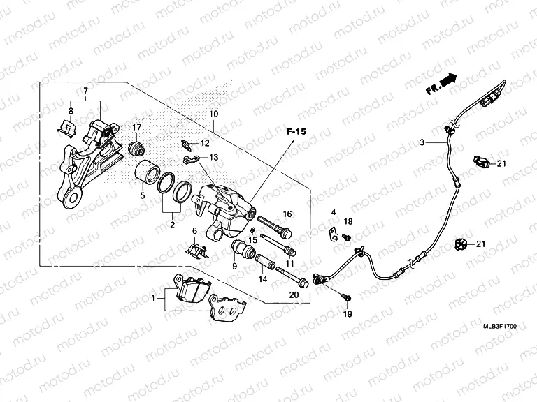 F-17 REAR BRAKE CALIPER