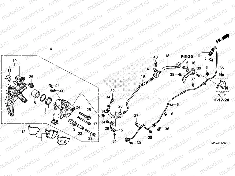 F-17 REAR BRAKE CALIPER