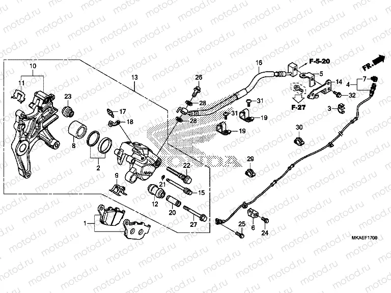 F-17 REAR BRAKE CALIPER