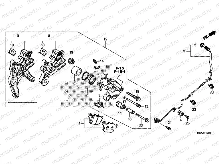 F-17 REAR BRAKE CALIPER