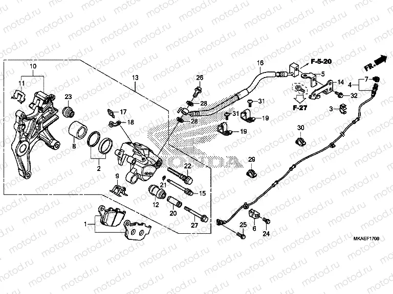 F-17 REAR BRAKE CALIPER