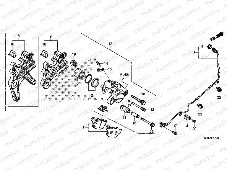 F-17 REAR BRAKE CALIPER