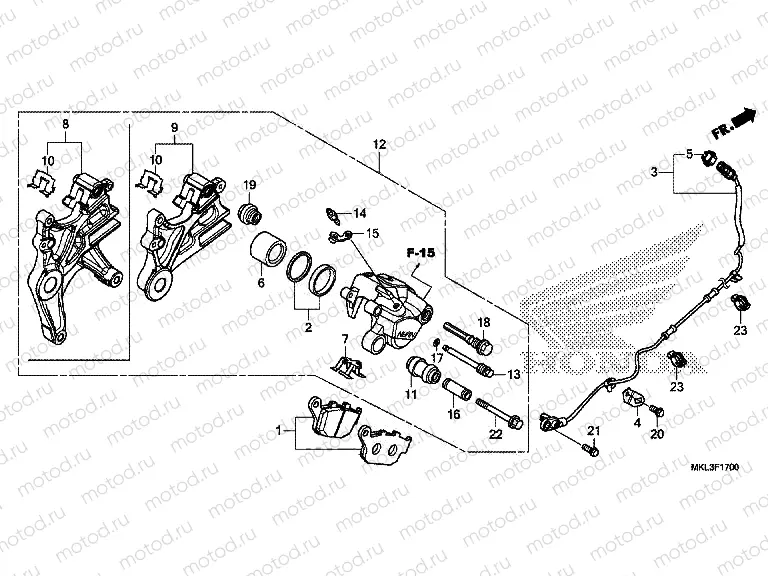 F-17 REAR BRAKE CALIPER