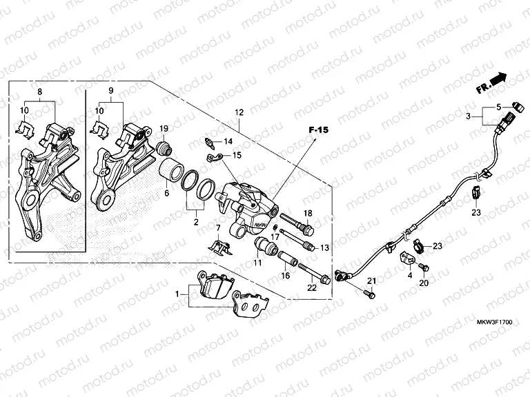 F-17 REAR BRAKE CALIPER