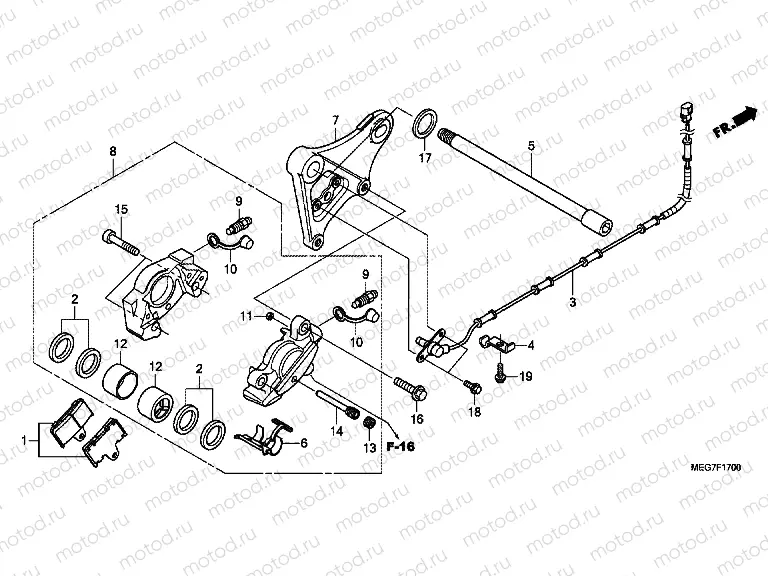 F-17 REAR BRAKE CALIPER