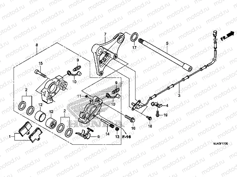 F-17 REAR BRAKE CALIPER