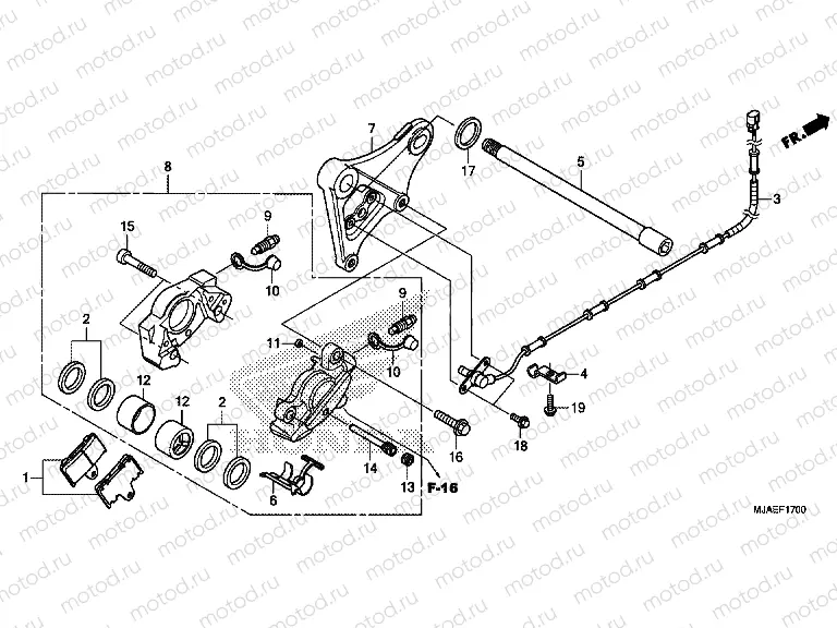 F-17 REAR BRAKE CALIPER