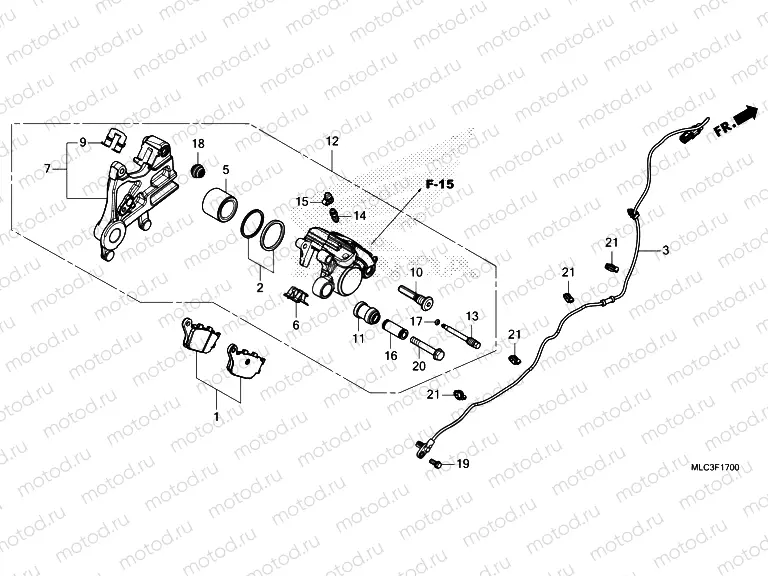 F-17 REAR BRAKE CALIPER