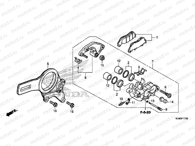 F-17 REAR BRAKE CALIPER