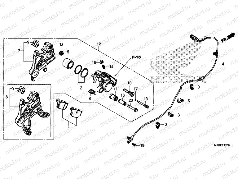 F-17 REAR BRAKE CALIPER