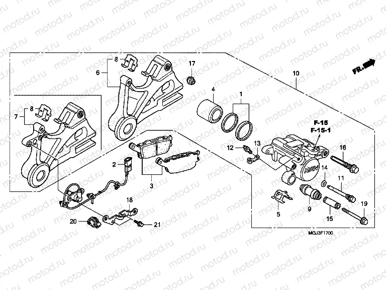 F-17 REAR BRAKE CALIPER