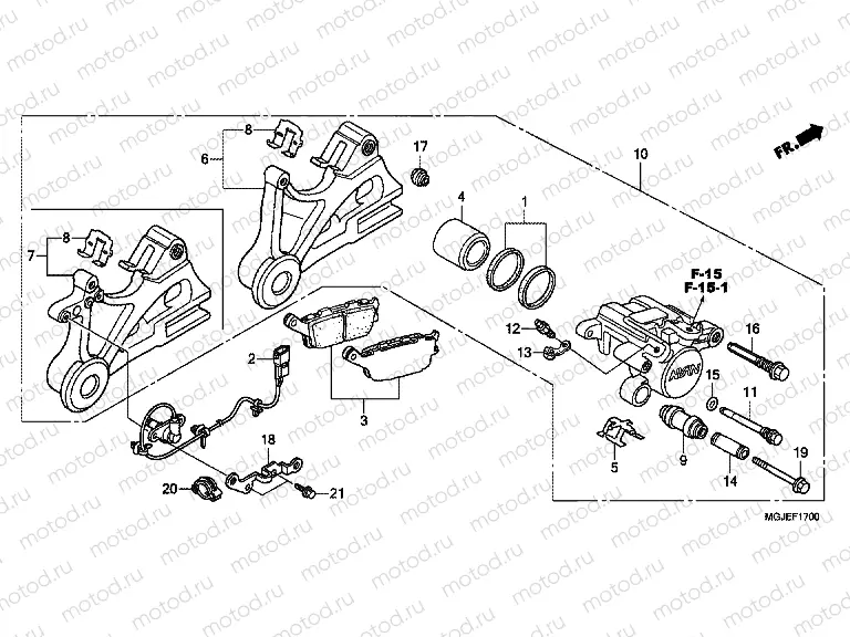 F-17 REAR BRAKE CALIPER