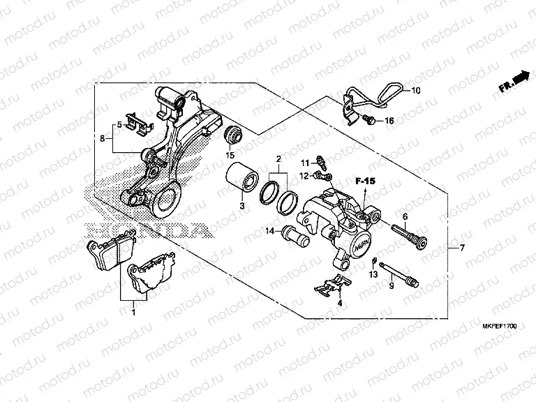 F-17 REAR BRAKE CALIPER