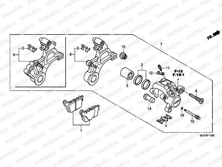 F-17 REAR BRAKE CALIPER