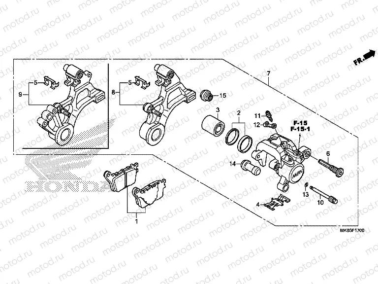 F-17 REAR BRAKE CALIPER