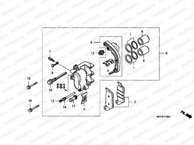 F-17 REAR BRAKE CALIPER