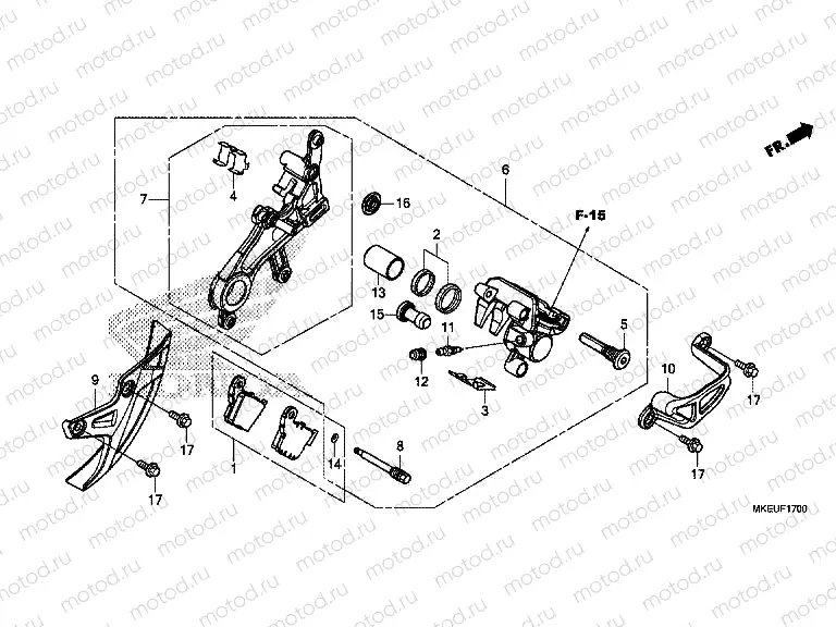 F-17 REAR BRAKE CALIPER