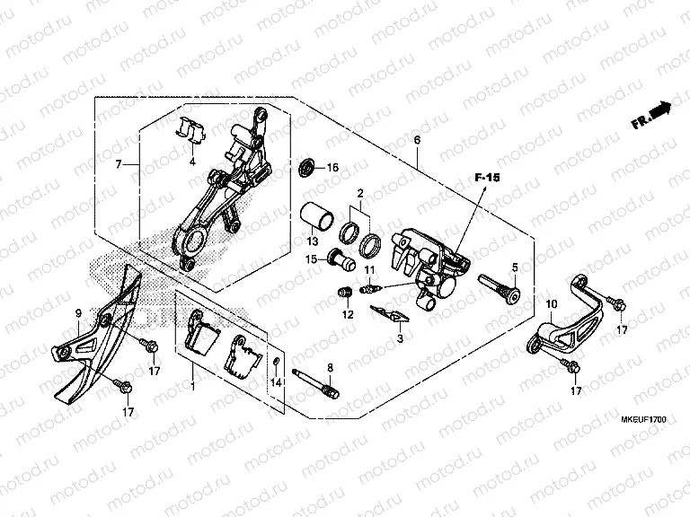 F-17 REAR BRAKE CALIPER