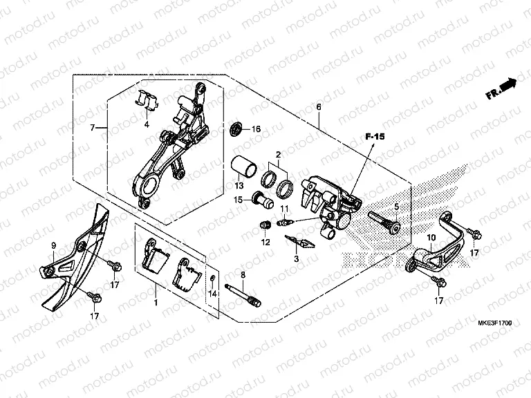 F-17 REAR BRAKE CALIPER