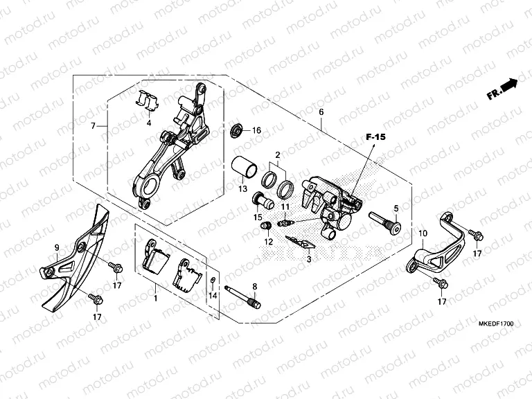 F-17 REAR BRAKE CALIPER