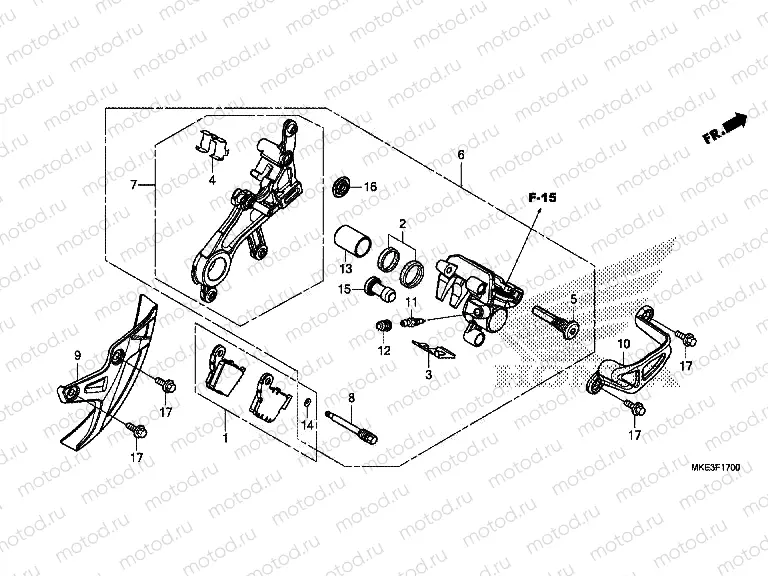 F-17 REAR BRAKE CALIPER
