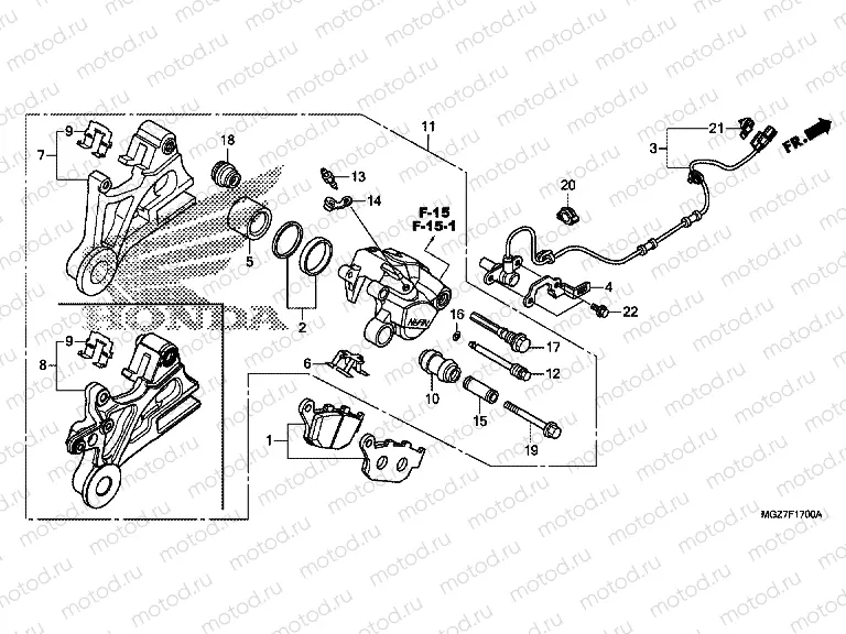 F-17 REAR BRAKE CALIPER