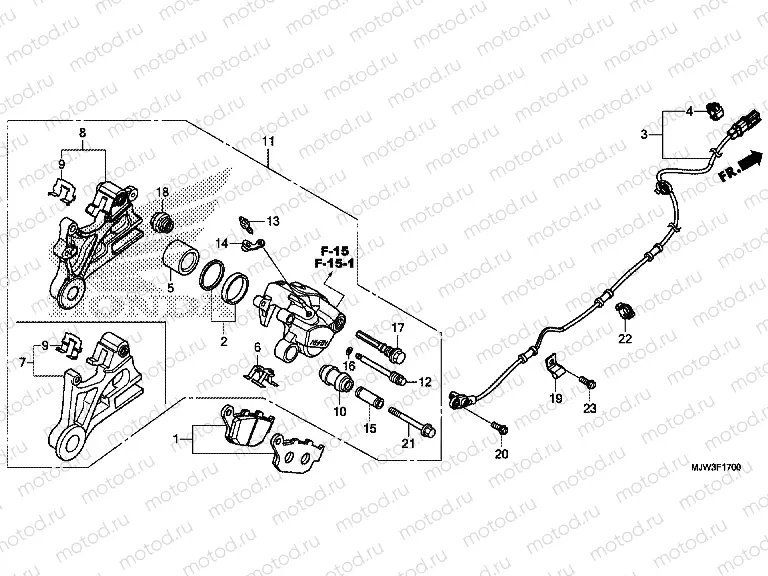 F-17 REAR BRAKE CALIPER