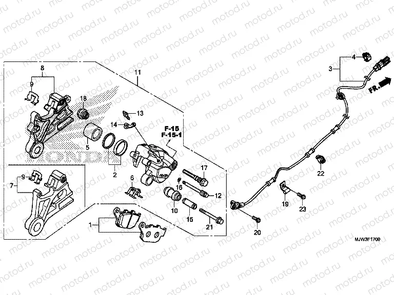 F-17 REAR BRAKE CALIPER