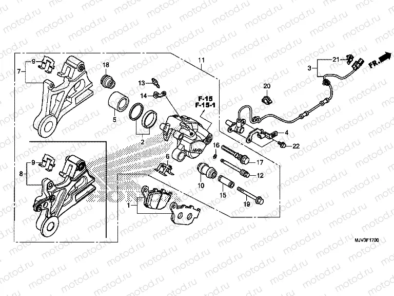 F-17 REAR BRAKE CALIPER