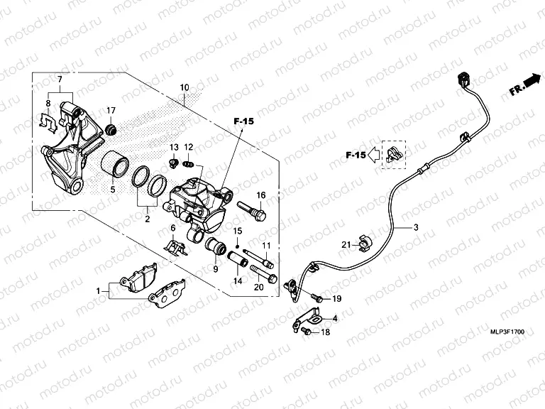 F-17 REAR BRAKE CALIPER