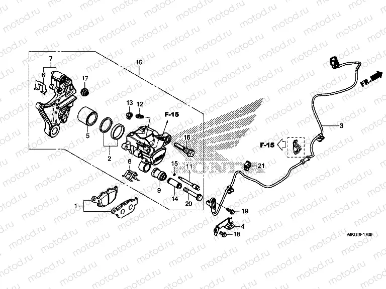 F-17 REAR BRAKE CALIPER