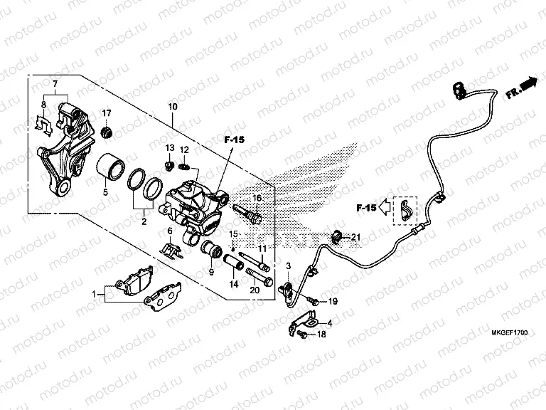 F-17 REAR BRAKE CALIPER
