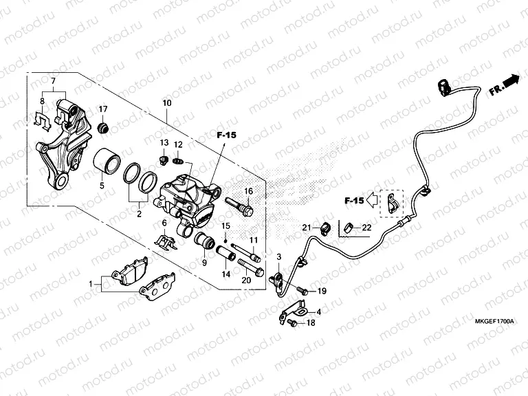 F-17 REAR BRAKE CALIPER