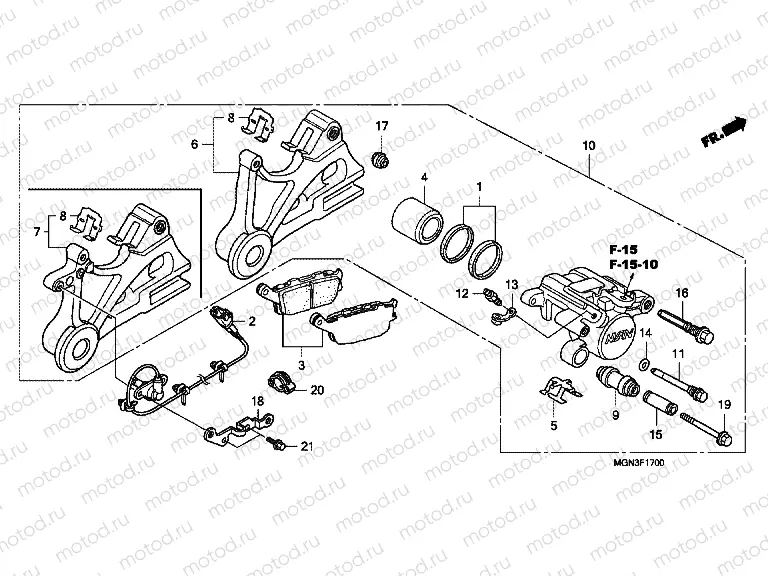 F-17 REAR BRAKE CALIPER