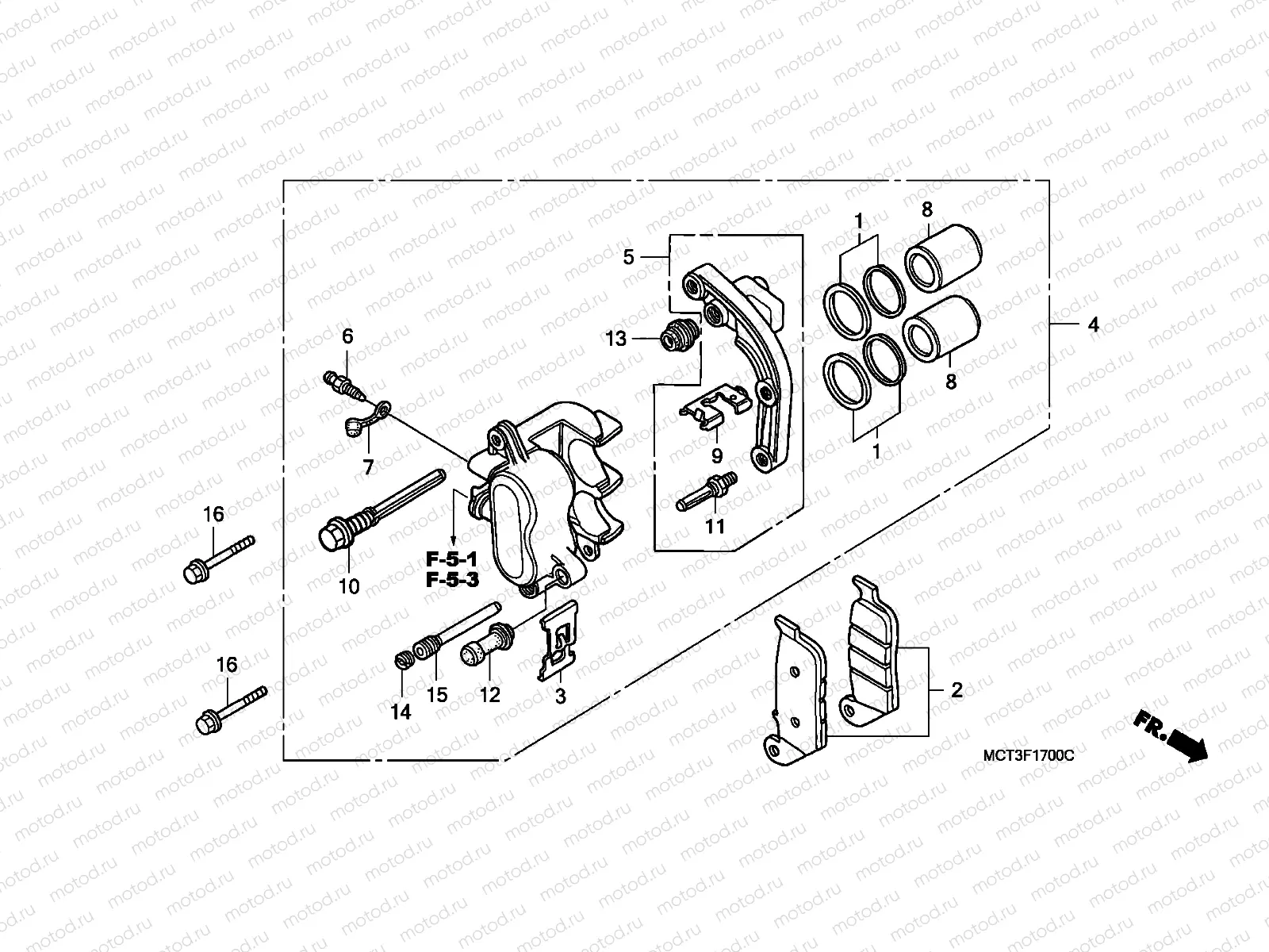 F-17 REAR BRAKE CALIPER