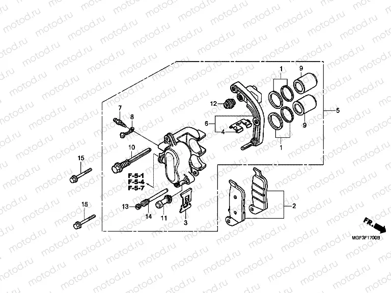 F-17 REAR BRAKE CALIPER