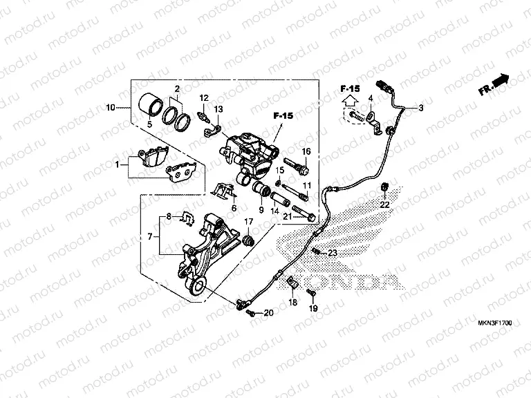 F-17 REAR BRAKE CALIPER