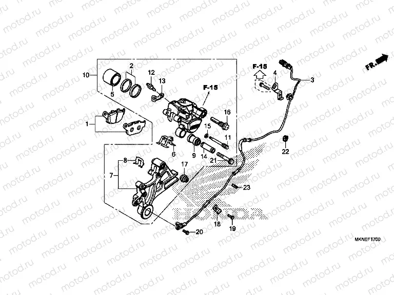 F-17 REAR BRAKE CALIPER