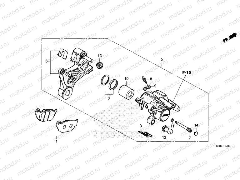 F-17 REAR BRAKE CALIPER
