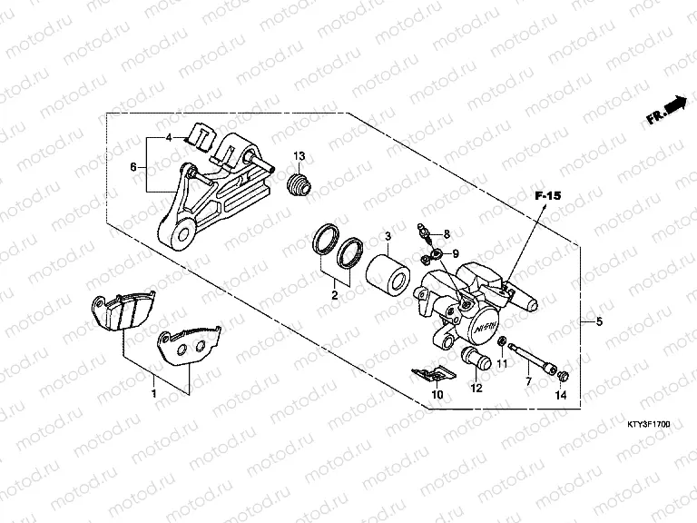 F-17 REAR BRAKE CALIPER