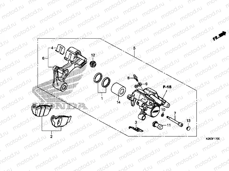 F-17 REAR BRAKE CALIPER
