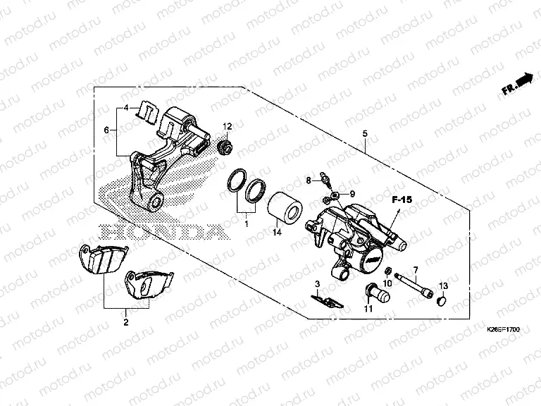 F-17 REAR BRAKE CALIPER
