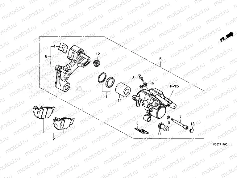 F-17 REAR BRAKE CALIPER