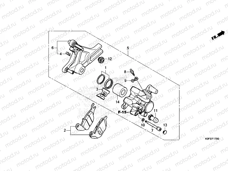 F-17 REAR BRAKE CALIPER