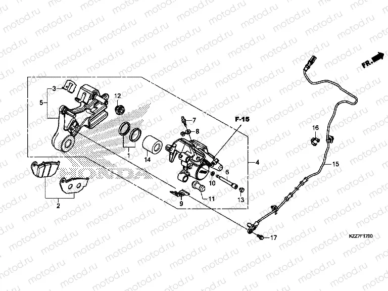 F-17 REAR BRAKE CALIPER