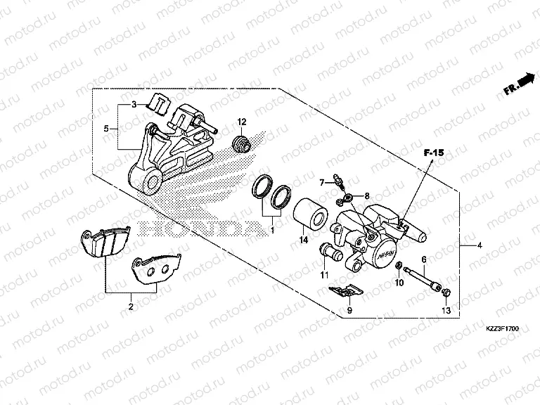 F-17 REAR BRAKE CALIPER