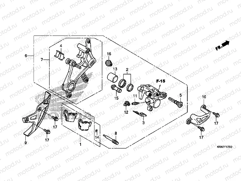 F-17 REAR BRAKE CALIPER