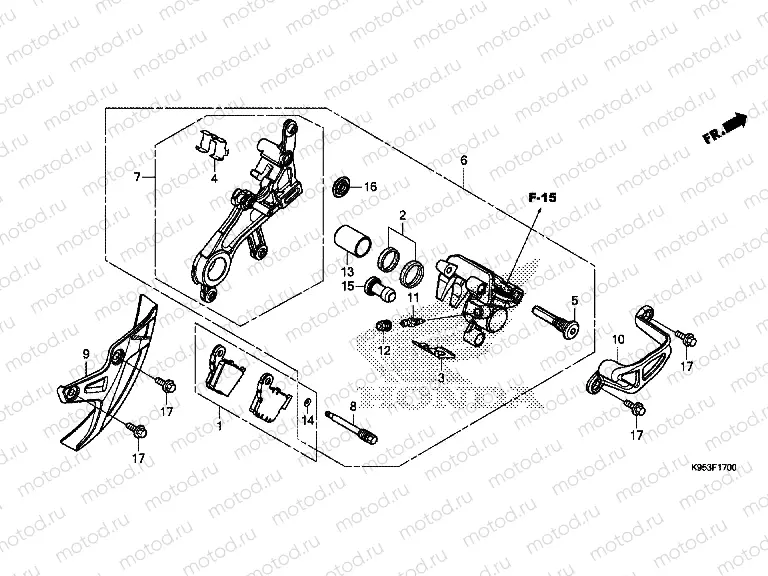 F-17 REAR BRAKE CALIPER
